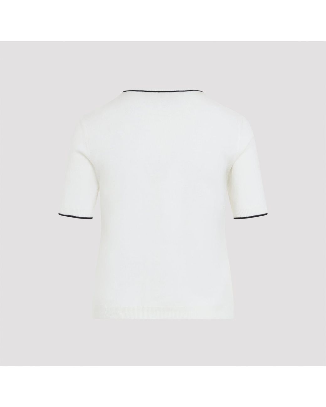 Valentino White Knit Wool T-Shirt