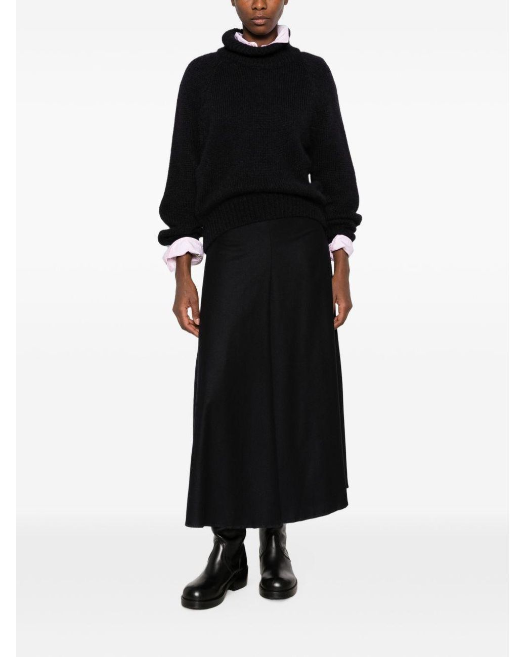 Susanne Bommer Black Wool Turtle Neck Jumper