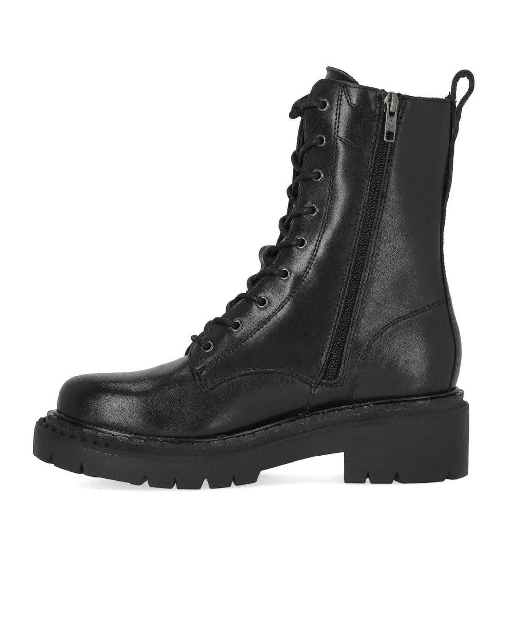 Ash Black Dover Leather Combat Boot