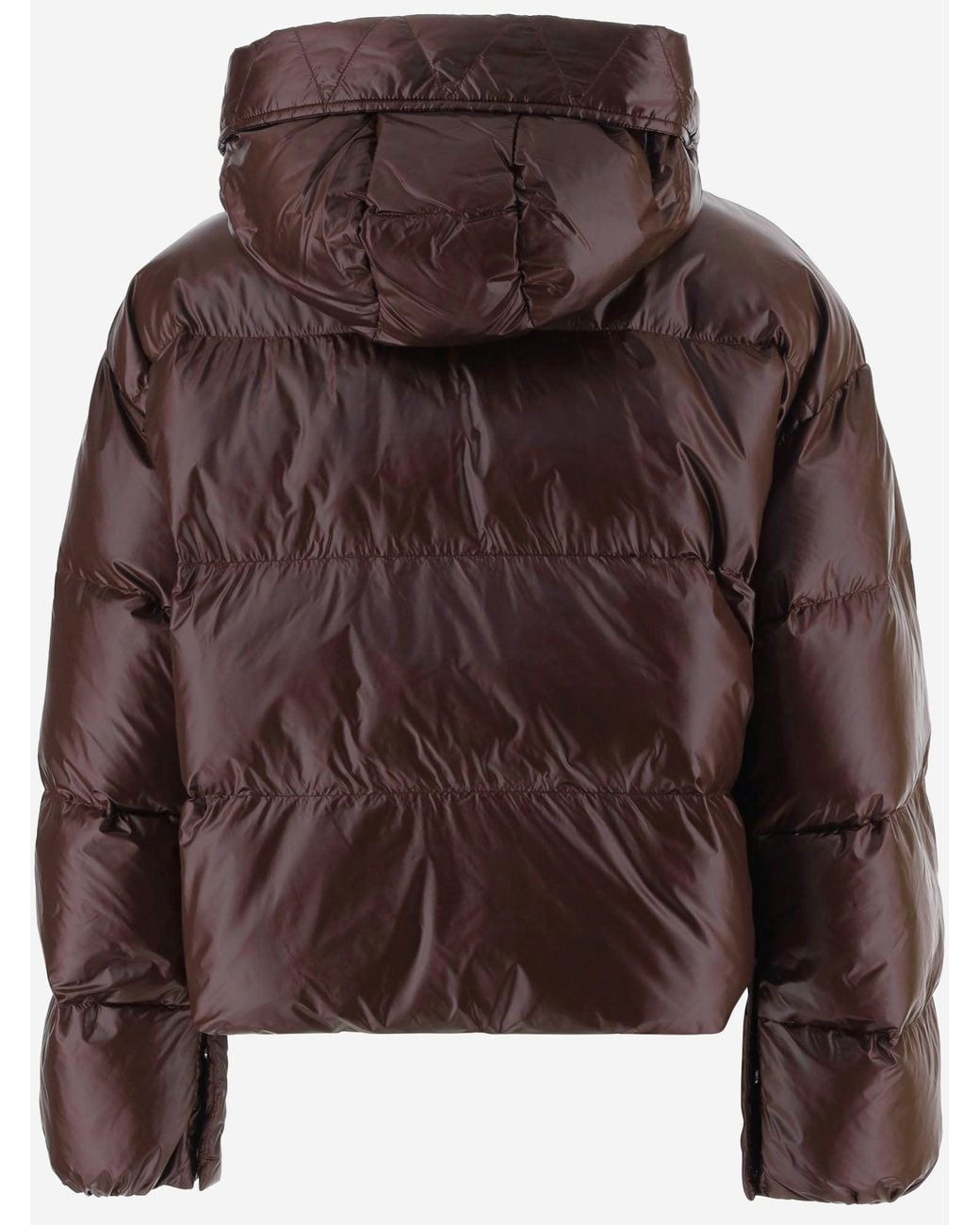 Pinko Brown Technical Fabric Down Jacket