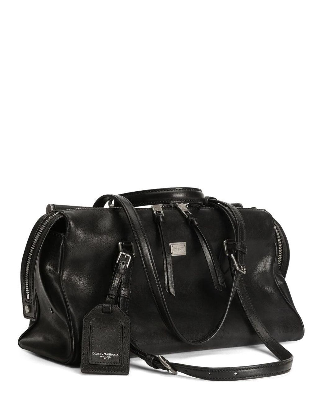 Dolce & Gabbana Black Victory Shoulder Bag Leather Pvc