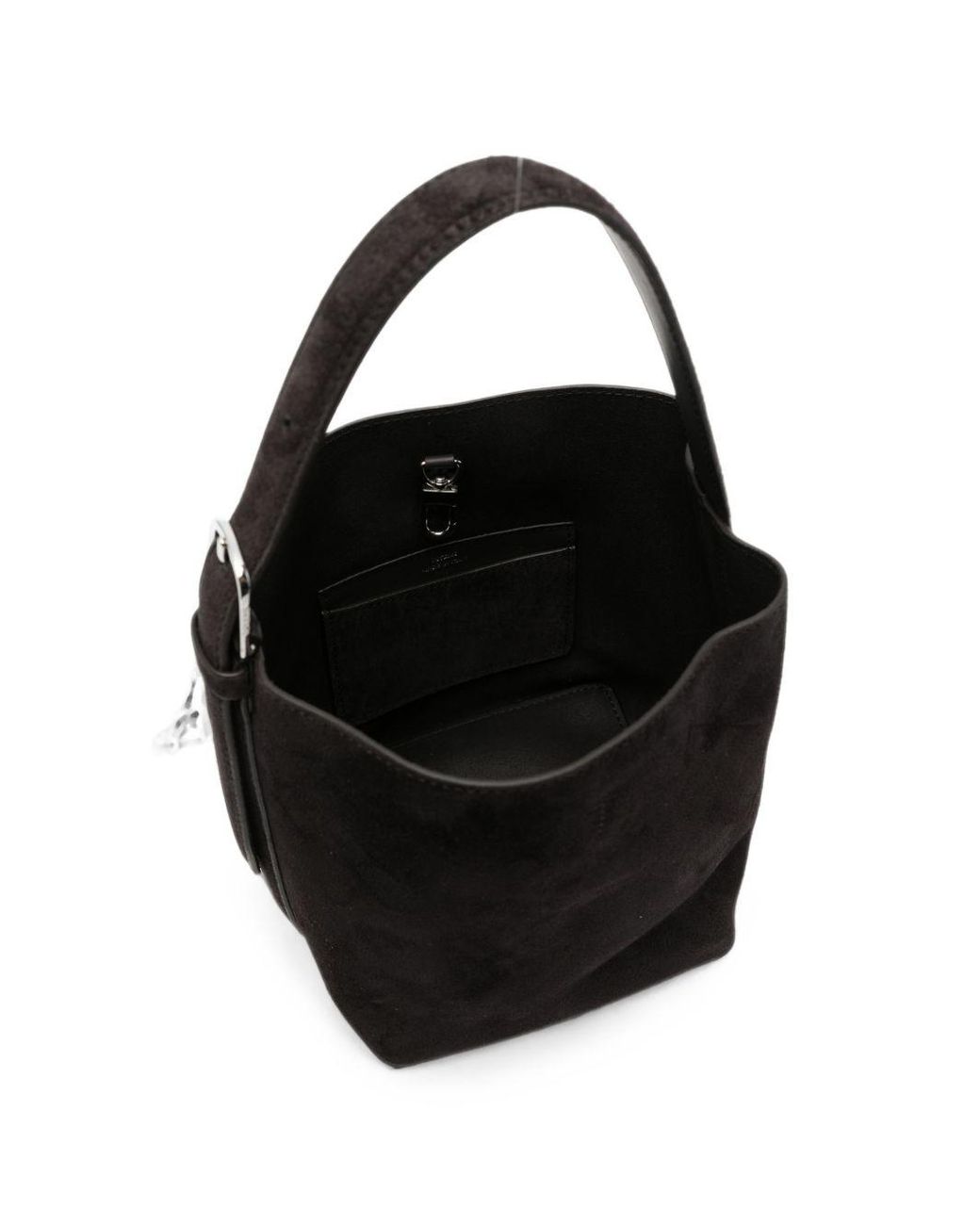 Totême Black Belted Petite Leather Tote Bag
