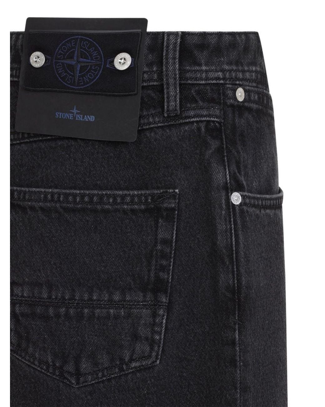 Stone Island Blue Denim Cotton Jeans