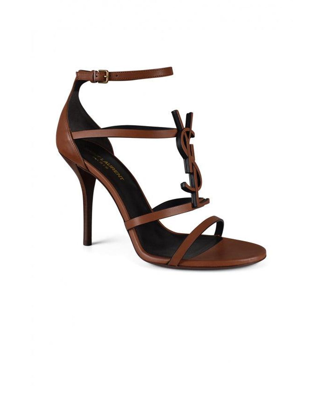 Saint Laurent Black Cassandra Sandals