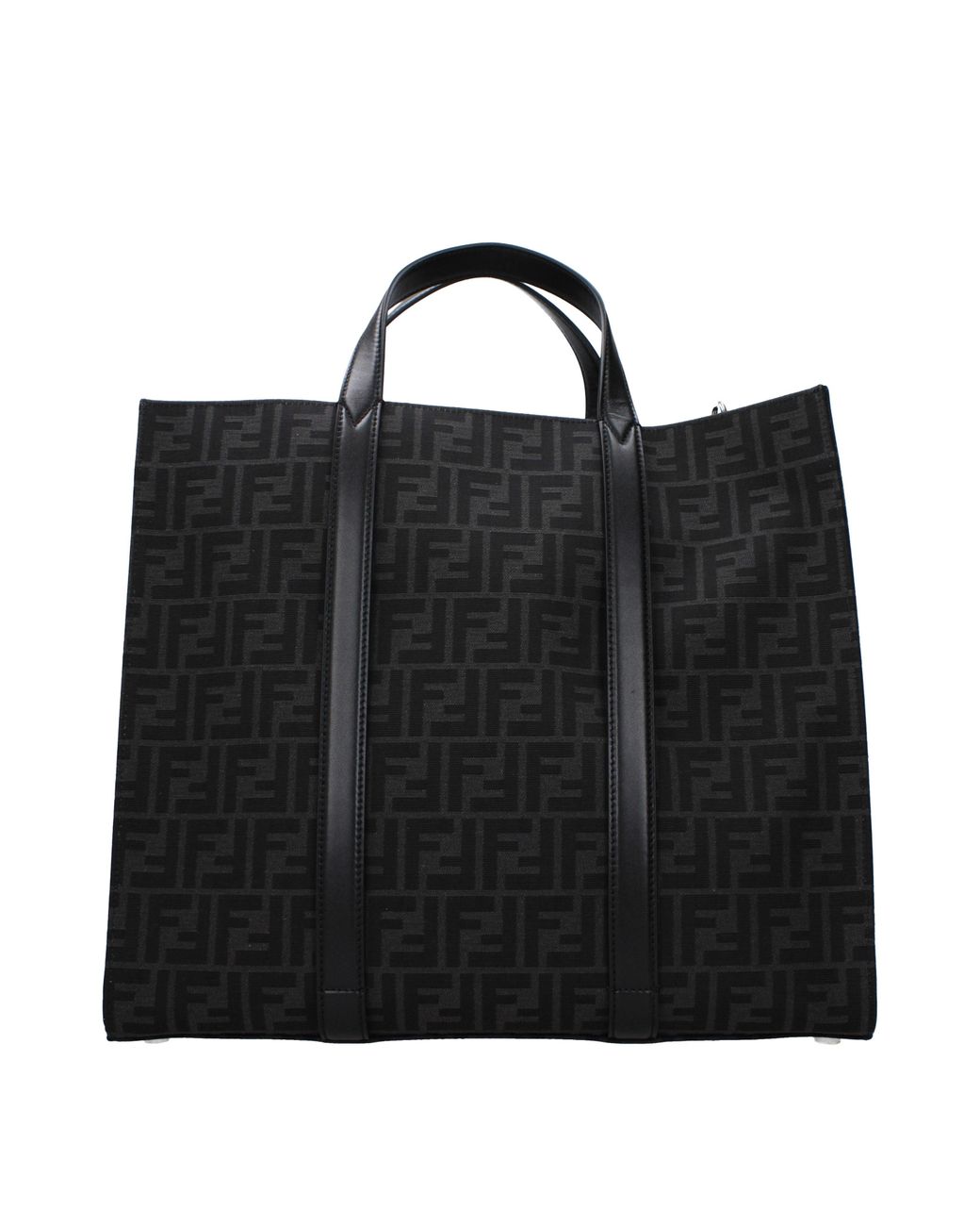 Fendi Black Handbags Fabric/Palladium