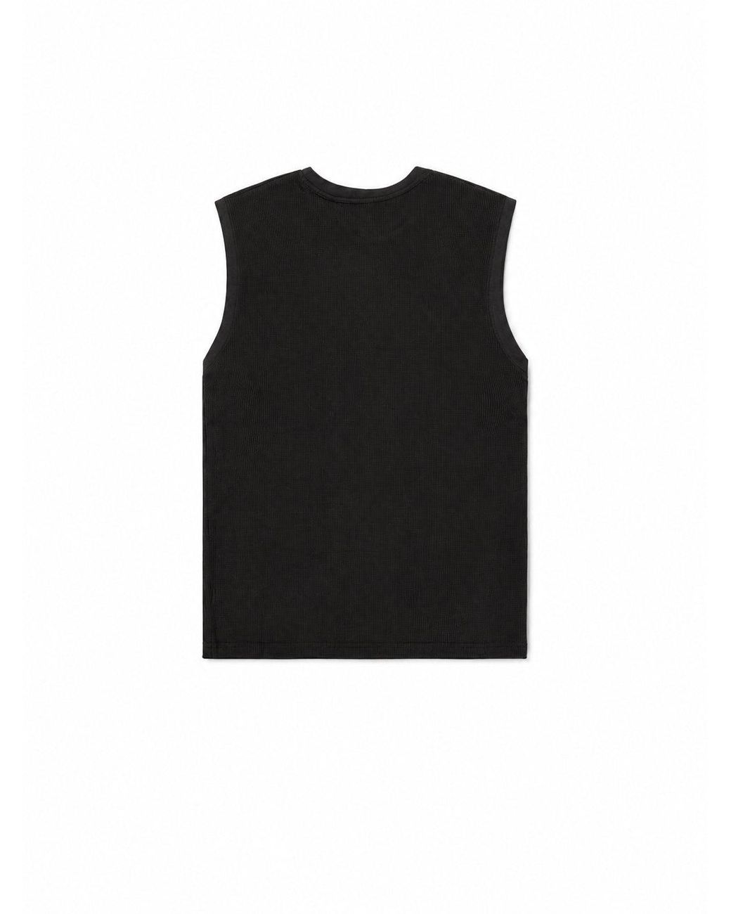 Alpha Industries Black Waffle Small Logo Tank