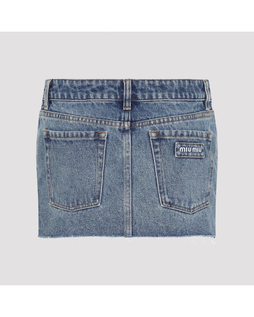 Miu Miu Blue Denim Skirt