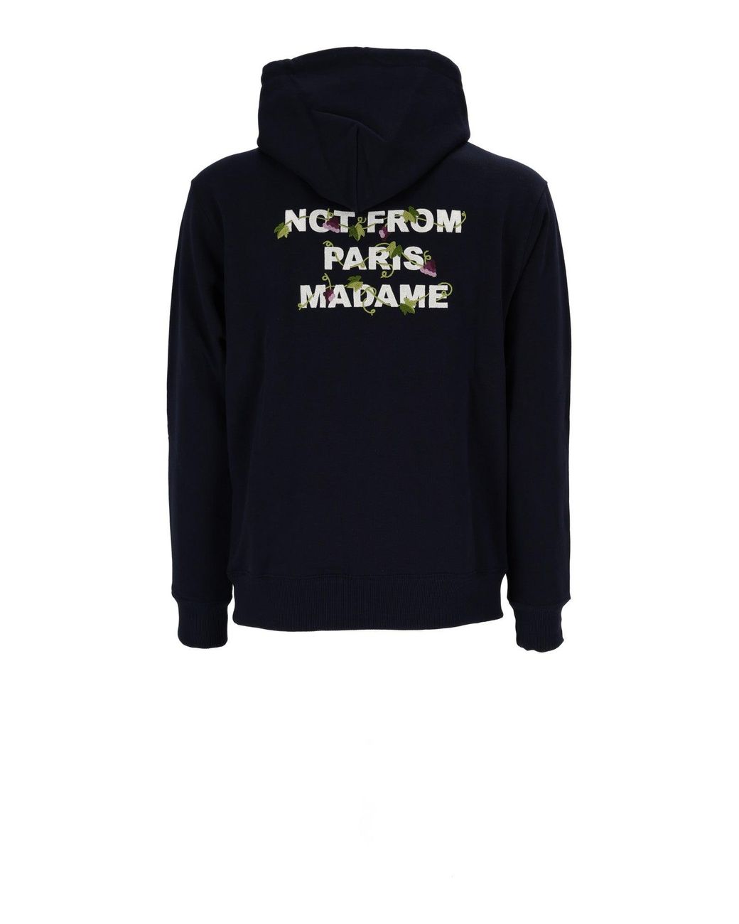 Drole de Monsieur Blue Vine Embroidered Slogan Hoodie