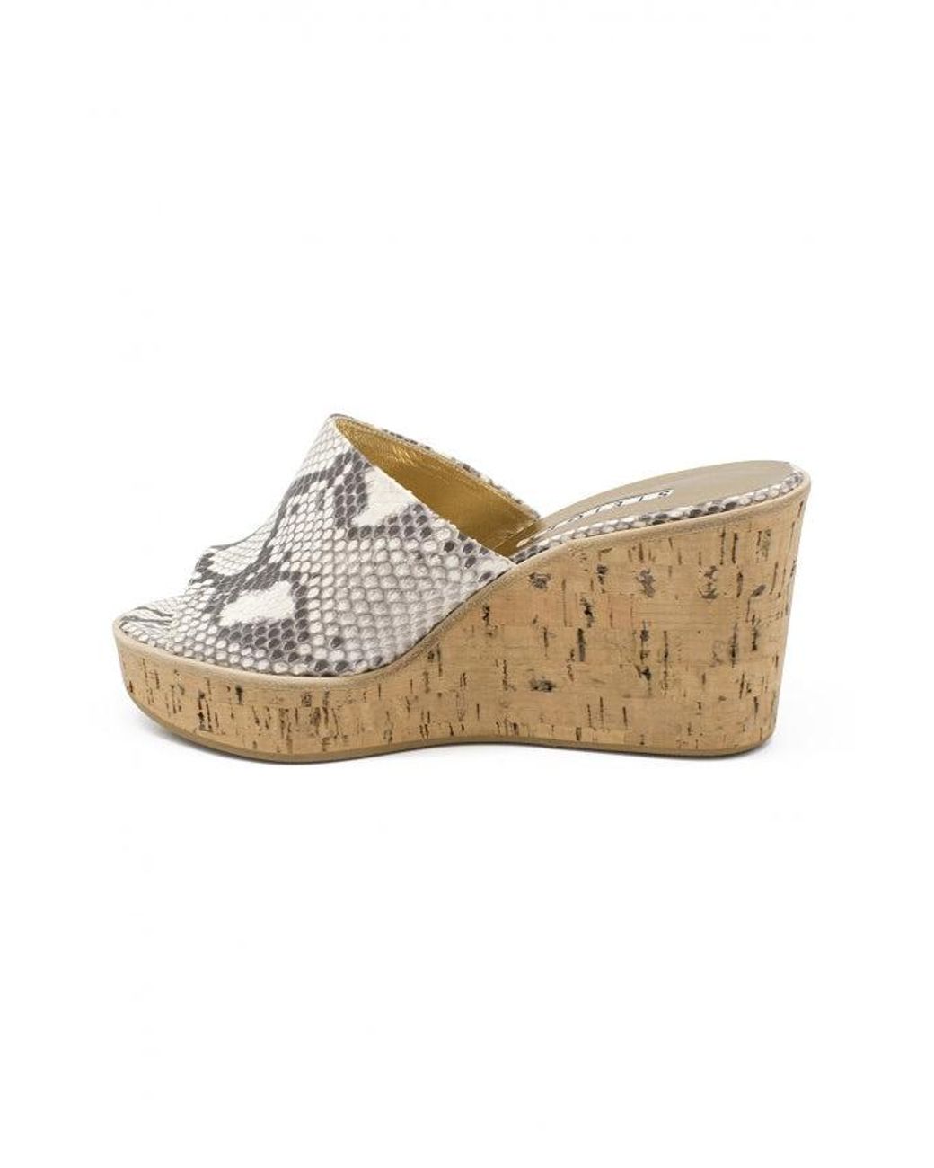 Walter Steiger White Platform Mules