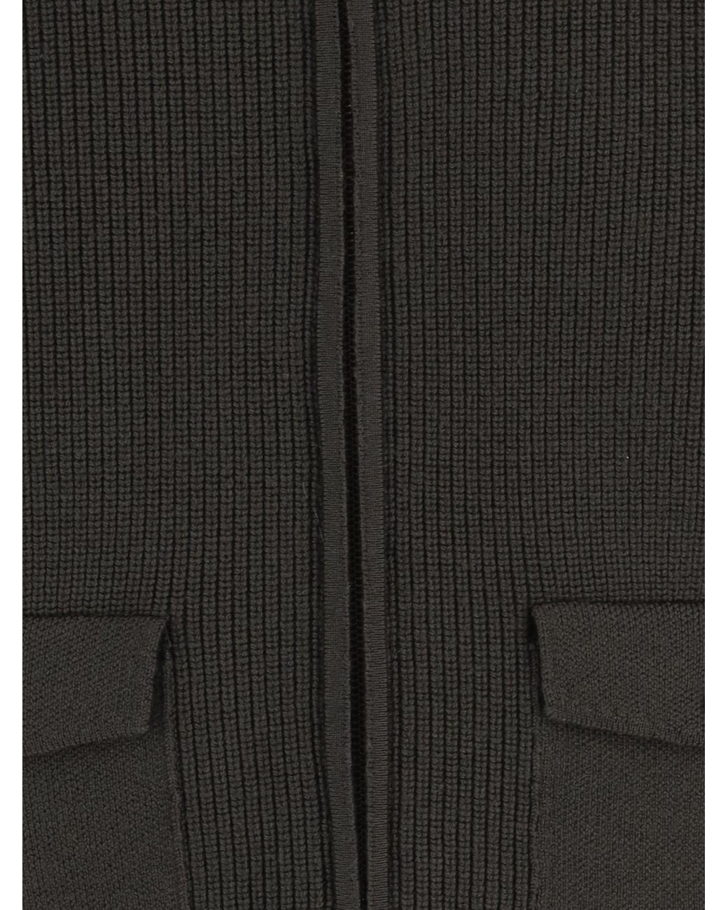 Woolrich Black Full-Zip Wool Sweater Sweatshirts