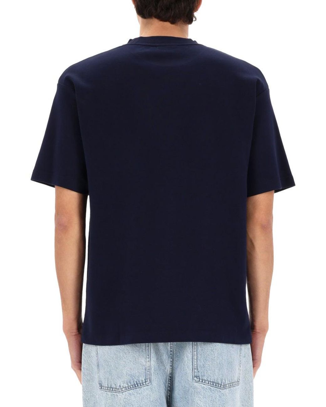 Drole de Monsieur Blue Cotton T-Shirt for men