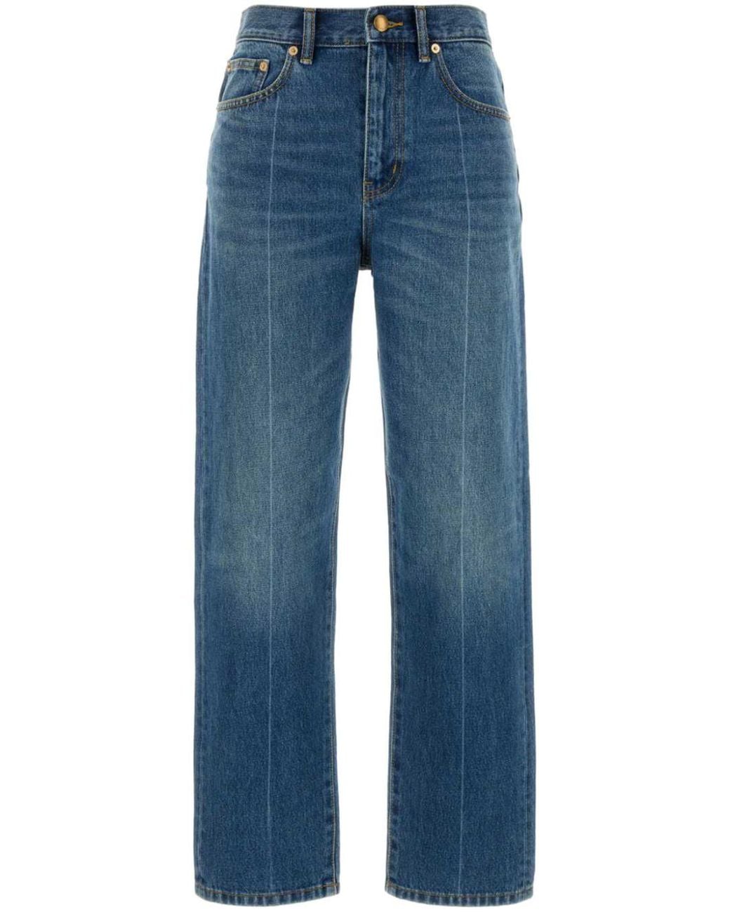 Tory Burch Blue Slim Denim Cotton Jeans