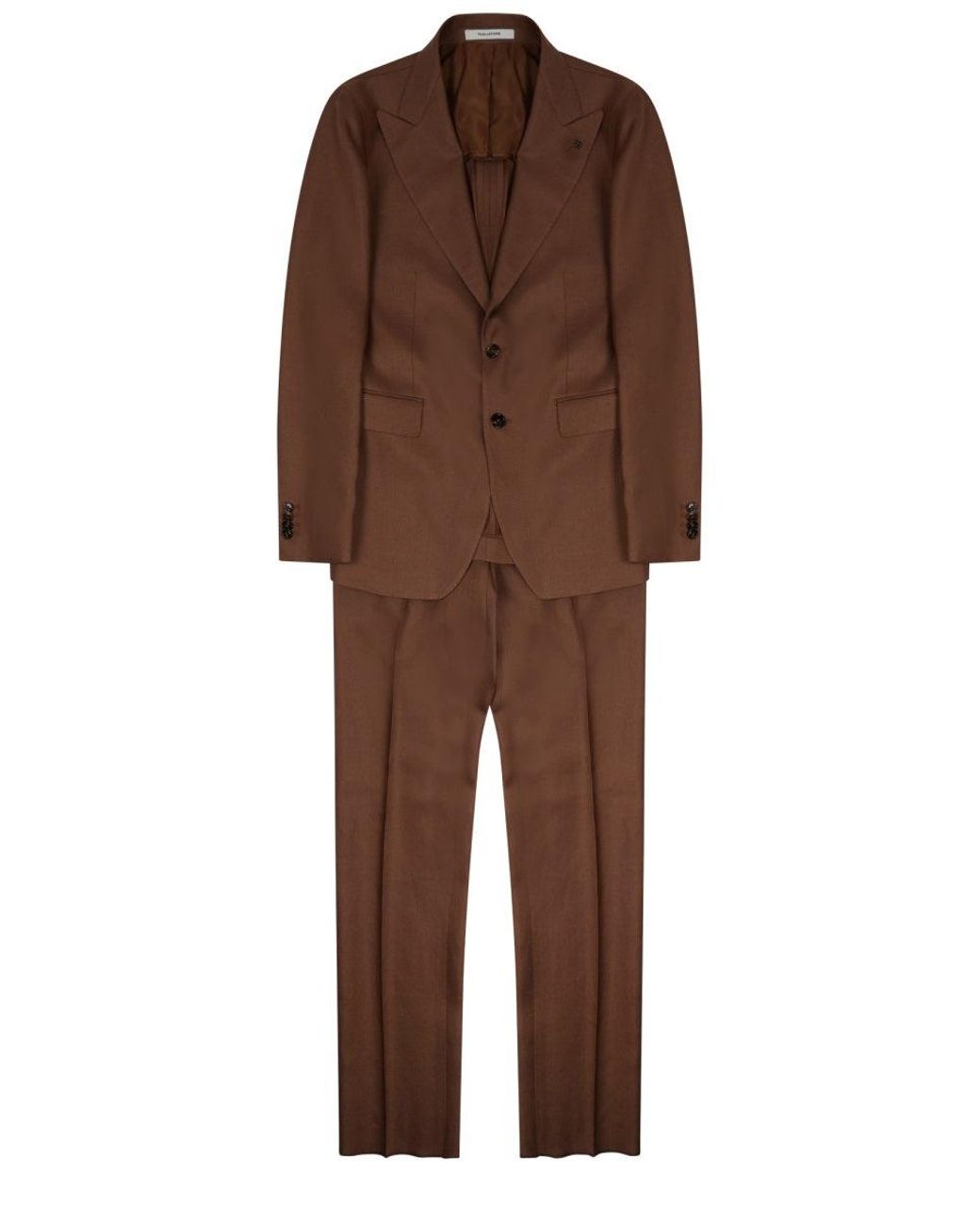 Tagliatore Brown Linen Suit For for men