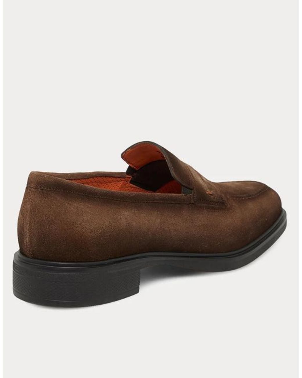 Santoni Brown Easy Loafer