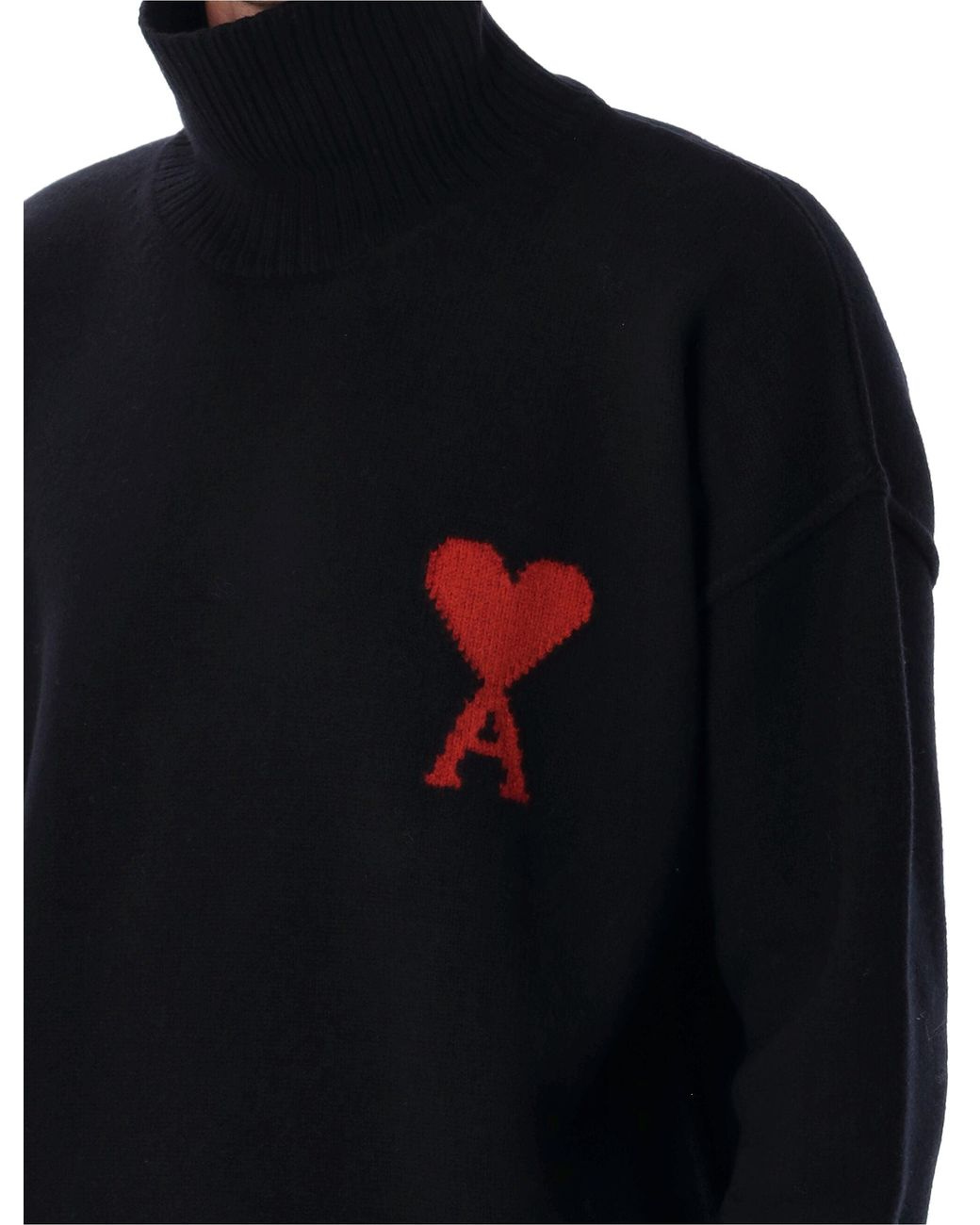 Ami París Sweaters Black AMI de color Blue