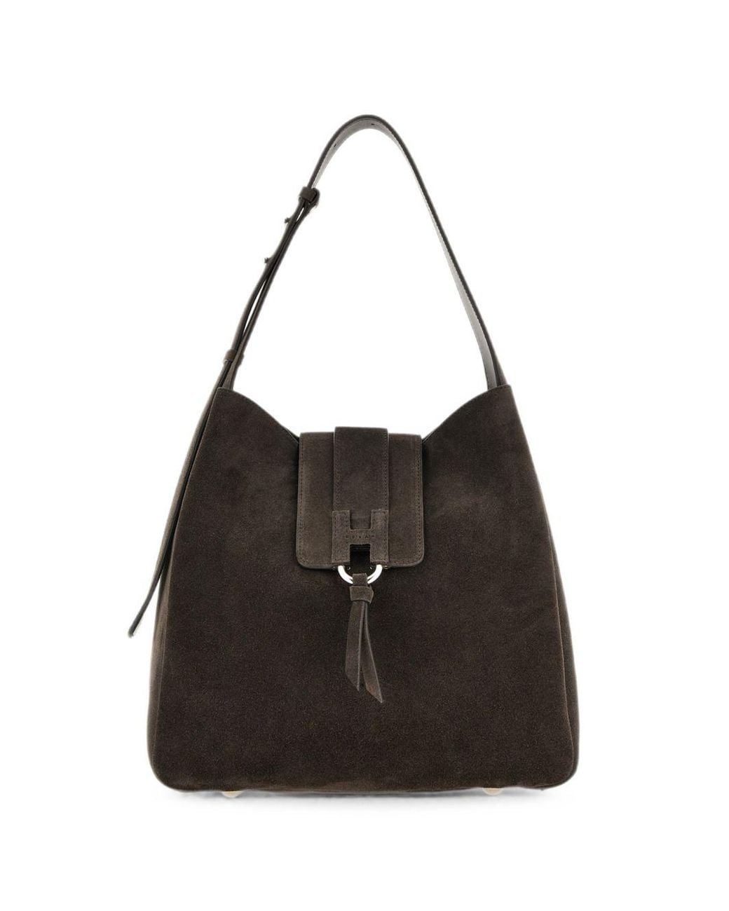 Hogan Black Trend Leather Hobo Bag