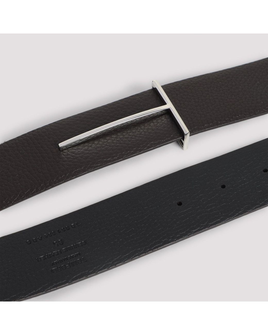 Tom Ford Black And Calf Leather Belt