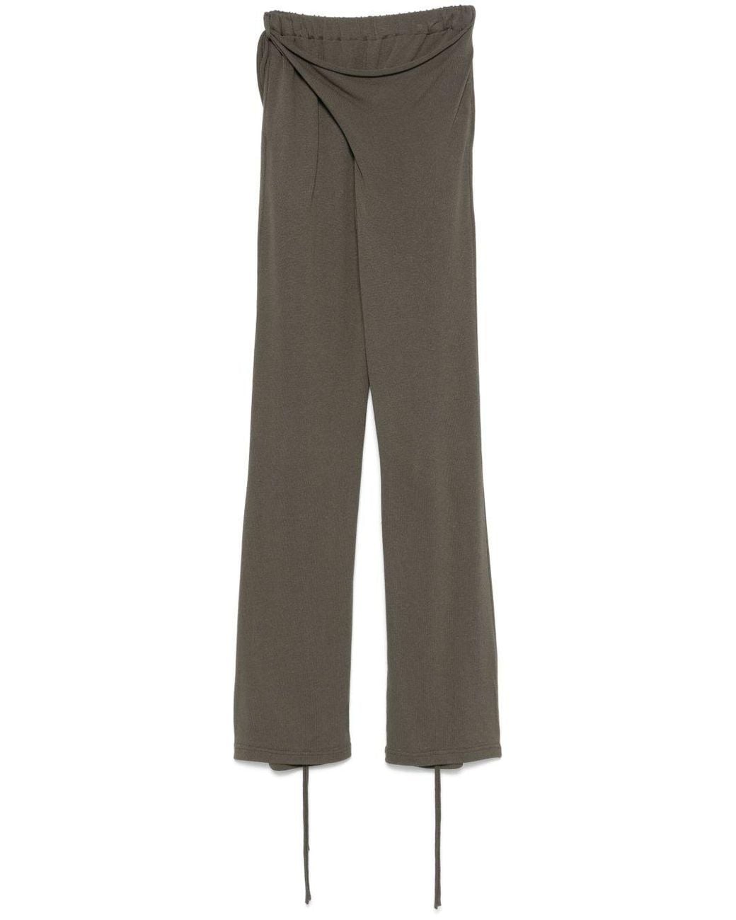 OTTOLINGER Gray Linen Blend Trousers