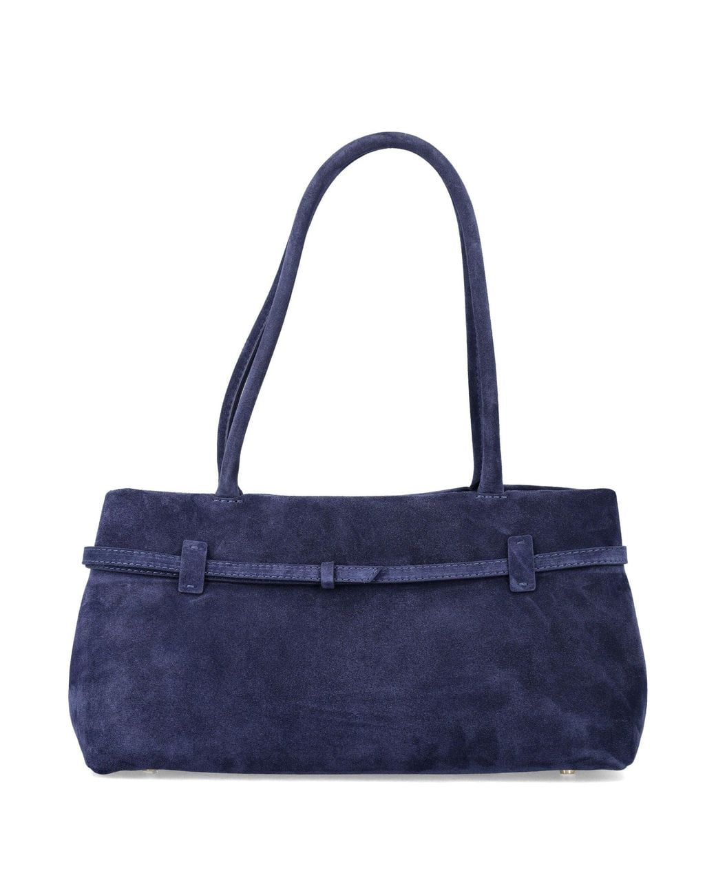 MANU Atelier Blue Suede Tote Bag