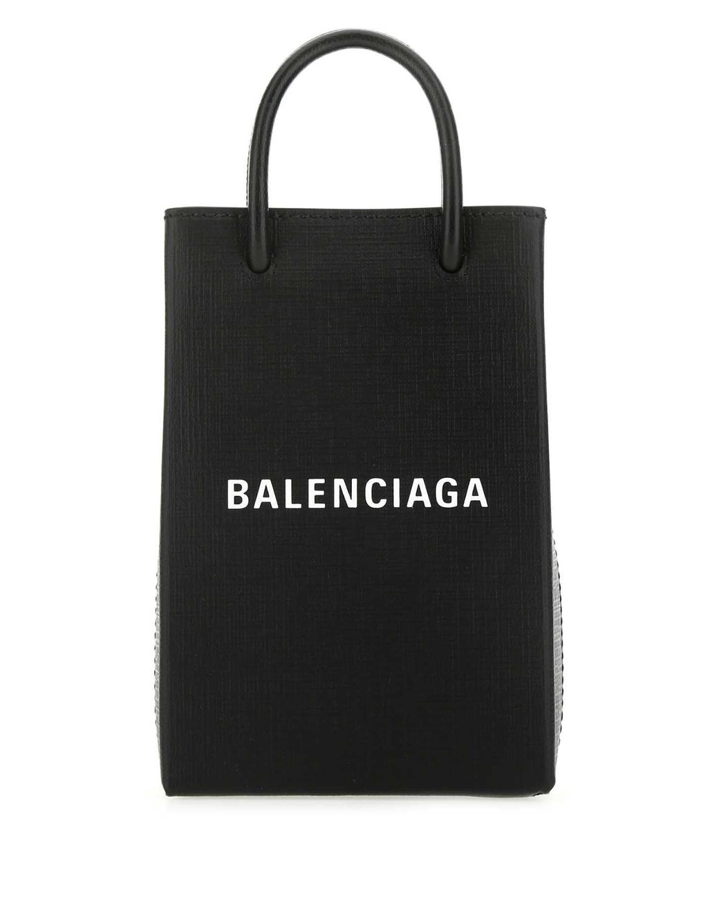 Balenciaga Black Leather Phone Case