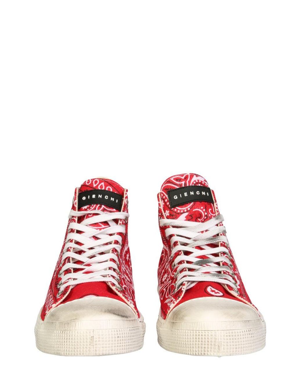 Gienchi Red High Jean Michel Sneakers for men