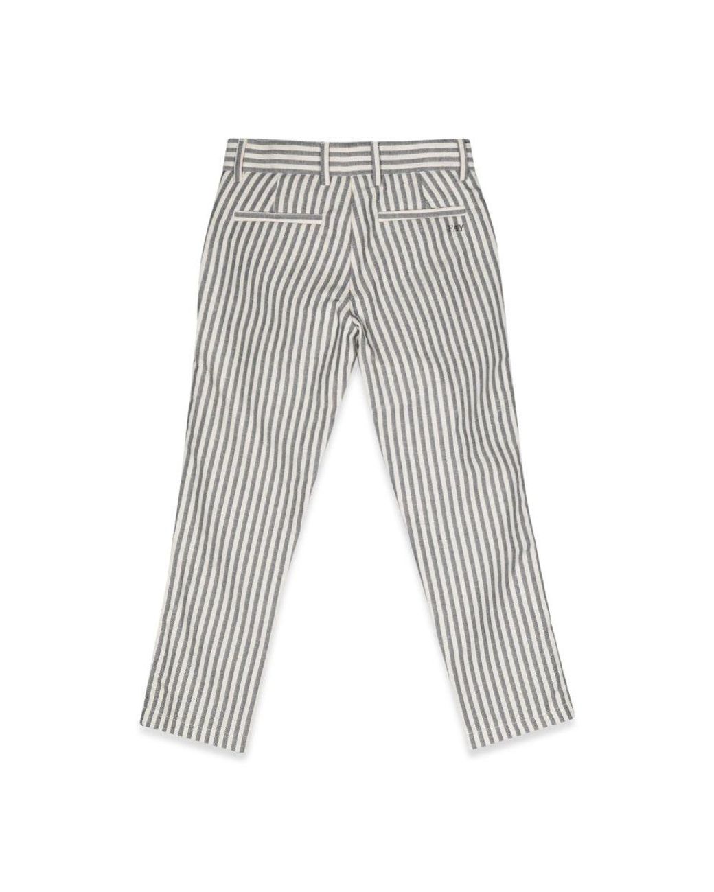Fay Gray Striped Pants