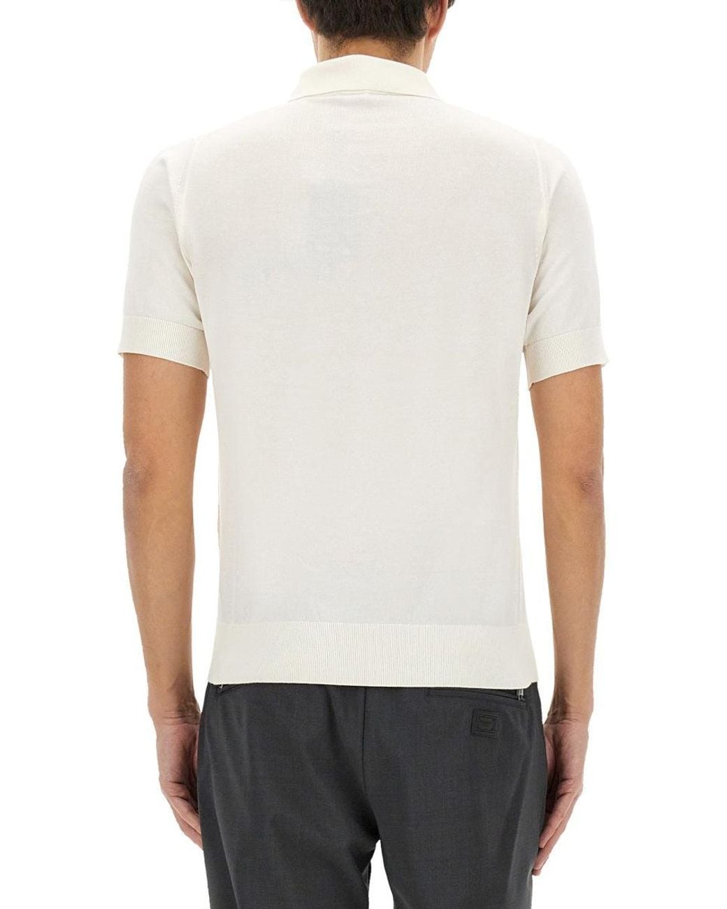 Dolce & Gabbana White Polo With Logo