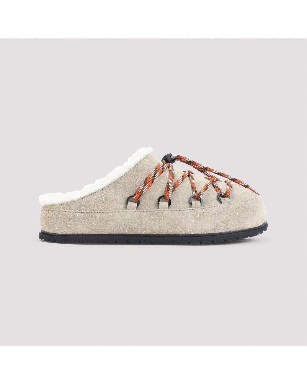 Prada Natural Shearling-Lined Mules