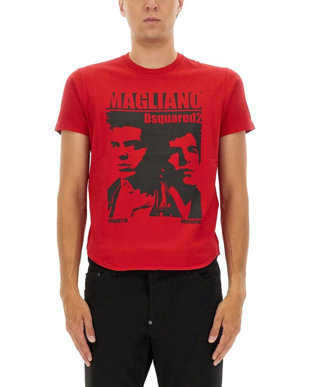 DSquared² Red T Shirt With Print