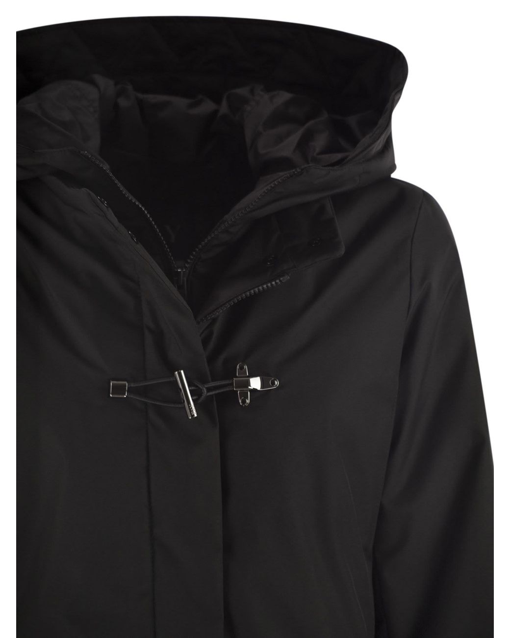 Technical Technical Gabardine Toggle Coat Fay en coloris Black