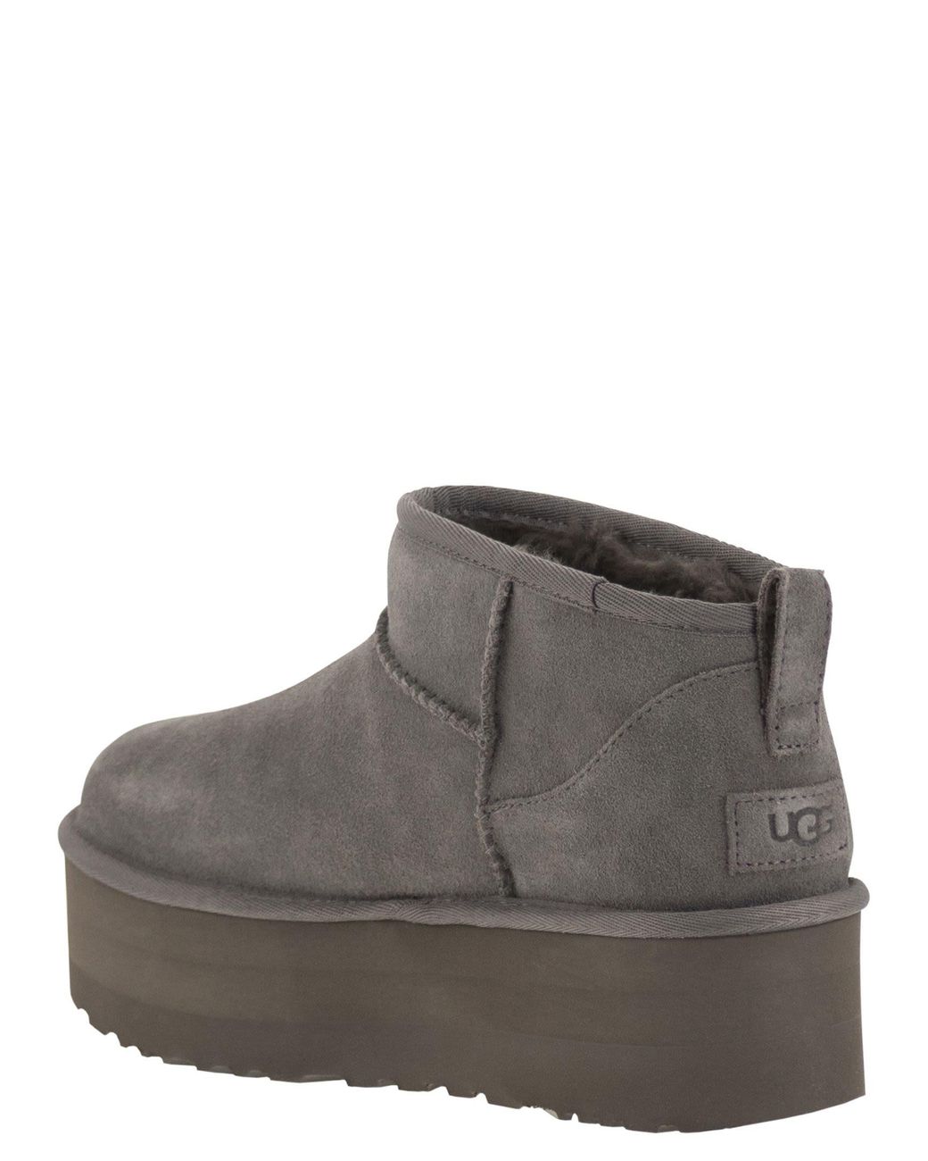 Ugg Gray Classic Ultra Mini Platform