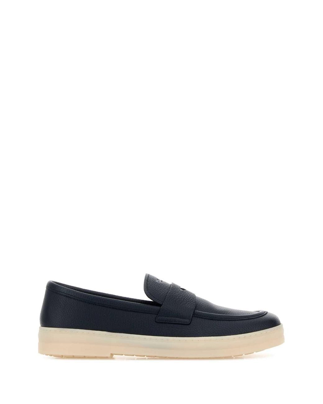 Prada Blue Leather Loafers