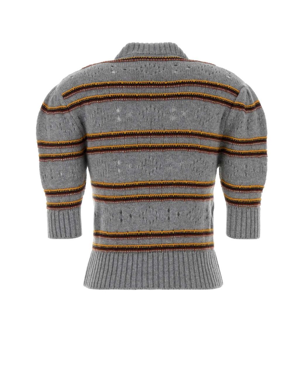 Marni Gray Embroidered Cashmere Sweater