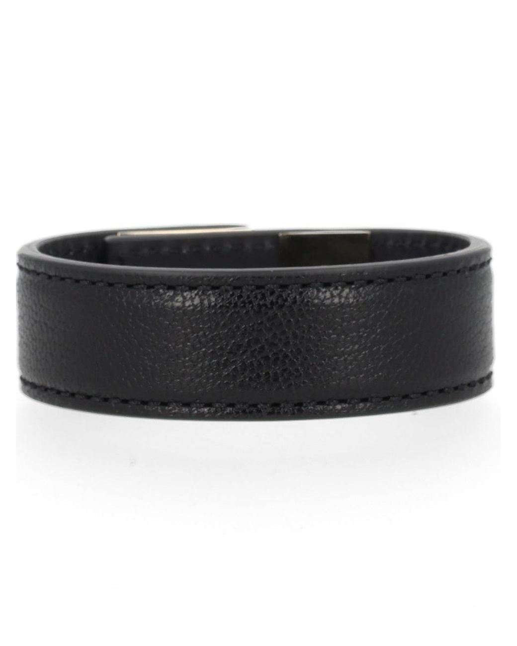 Tom Ford Black Leather Wrap Bracelet