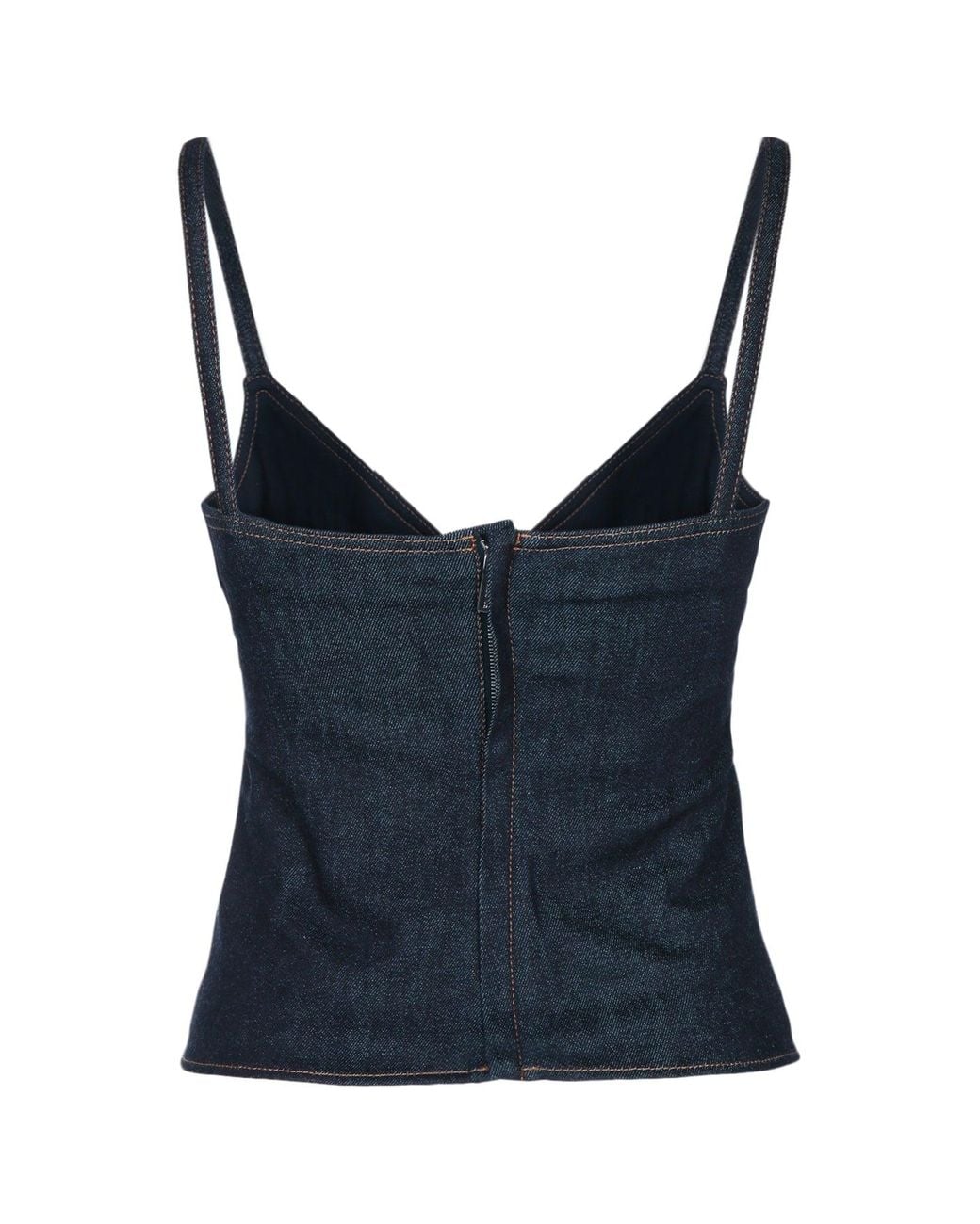 Jacquemus Blue Pina Cropped Top