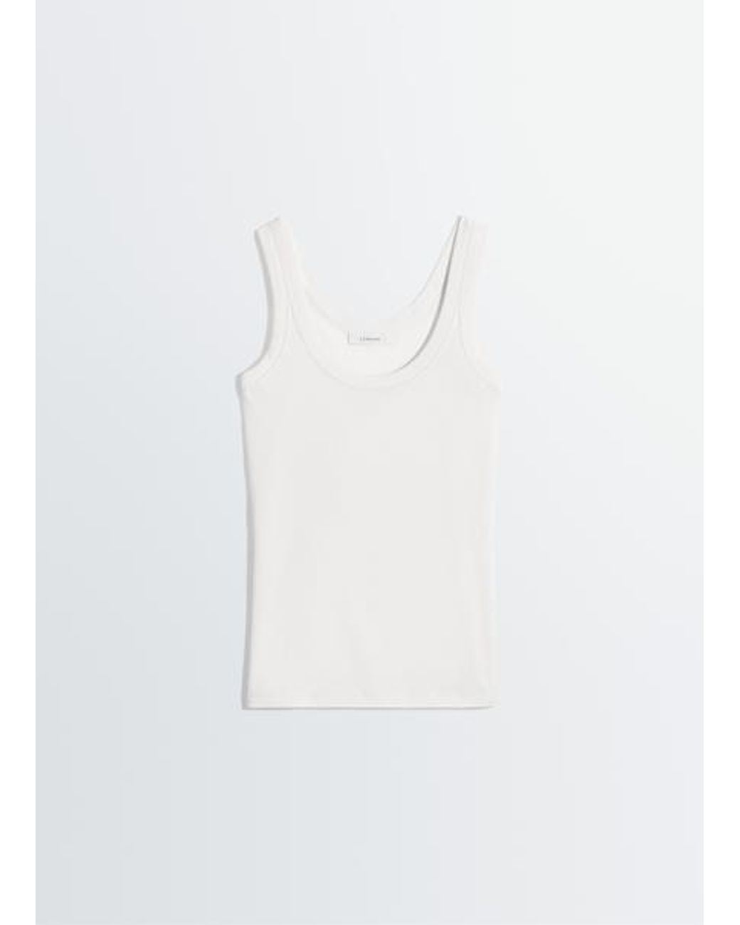 Lemaire Geribbelde Tanktop in het White