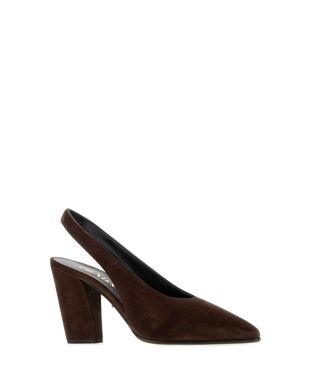 Prada Brown Style Vitello Leather Pumps