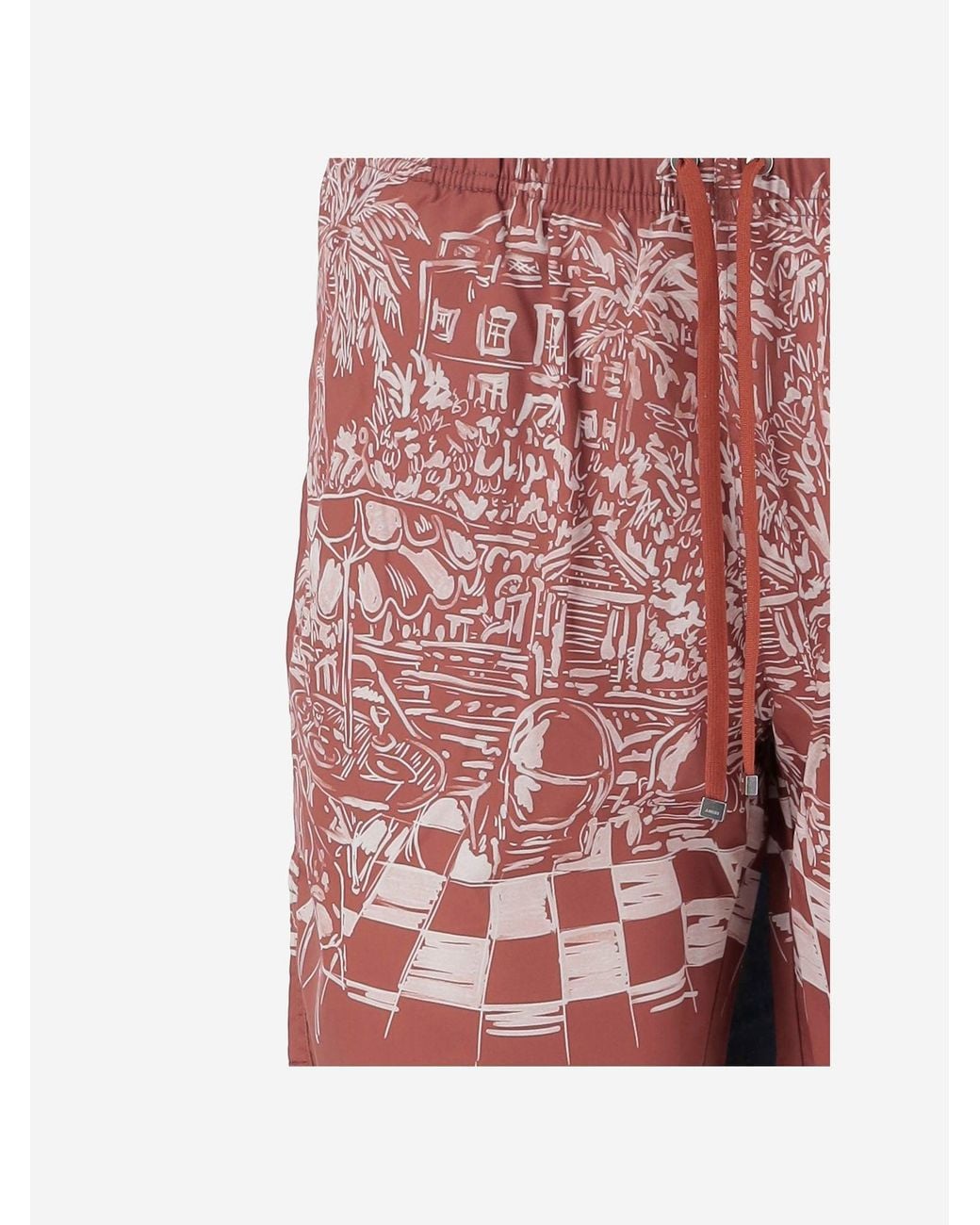 Amiri Red Technical Fabric Swimsuit