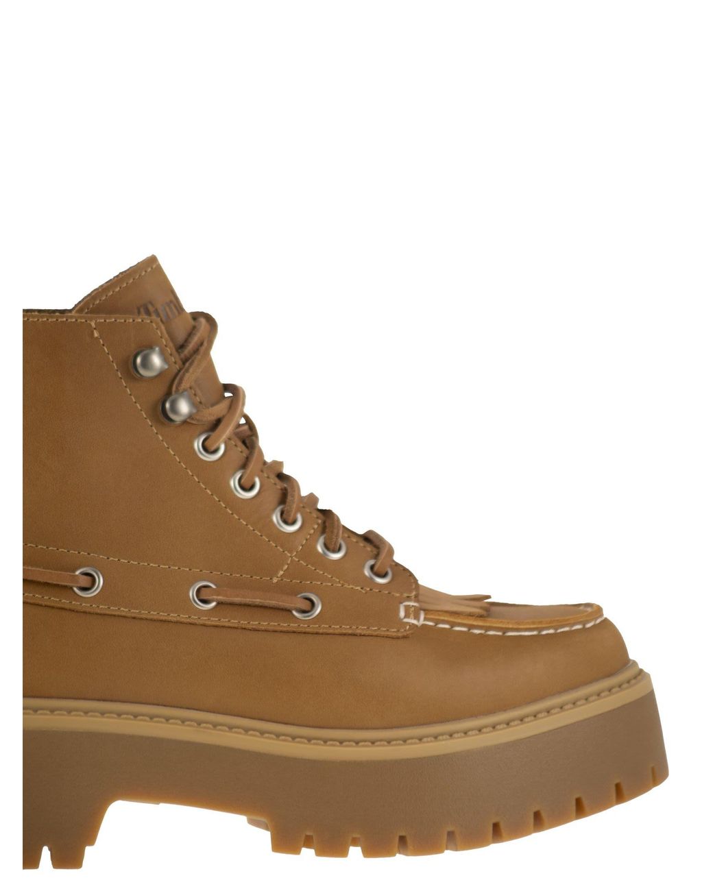 Timberland Stone Street Fringed Boot Met Platform in het Brown