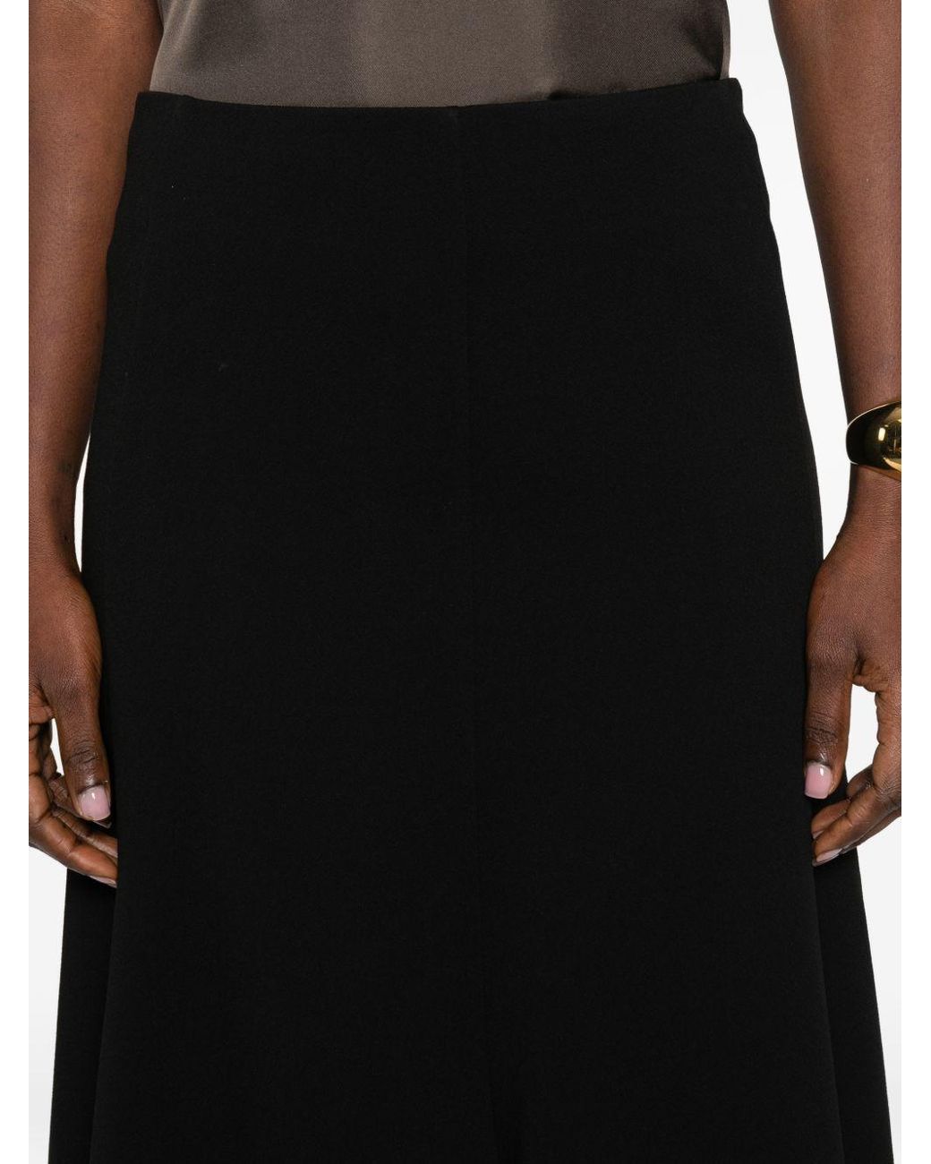 Jil Sander Black Asymmetric Short Skirt