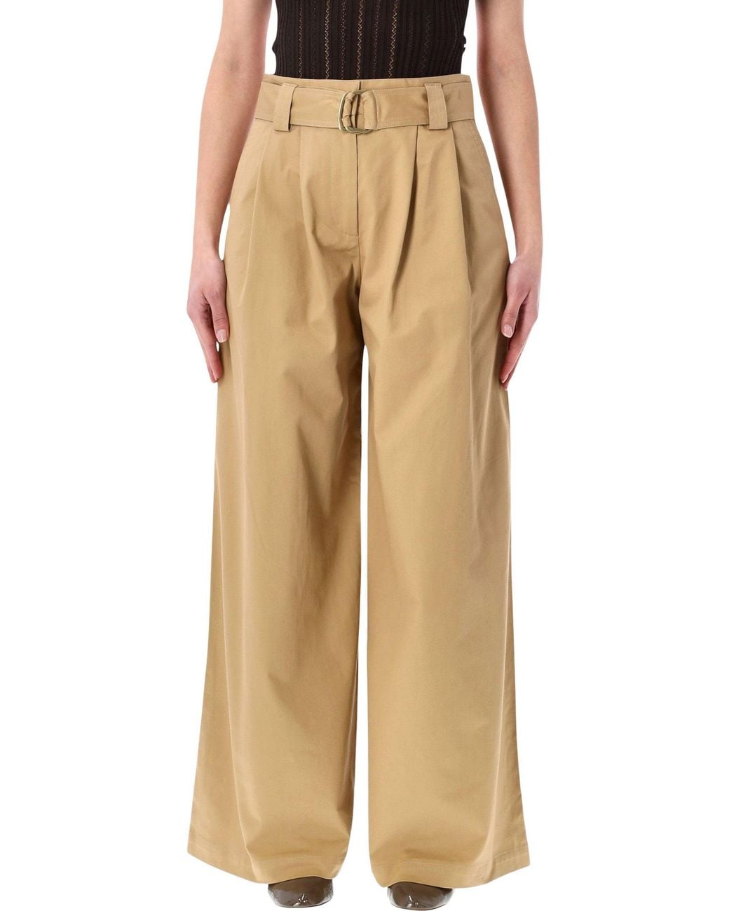Sessun Natural Sessùn Riva High-Rise Pleated Trousers
