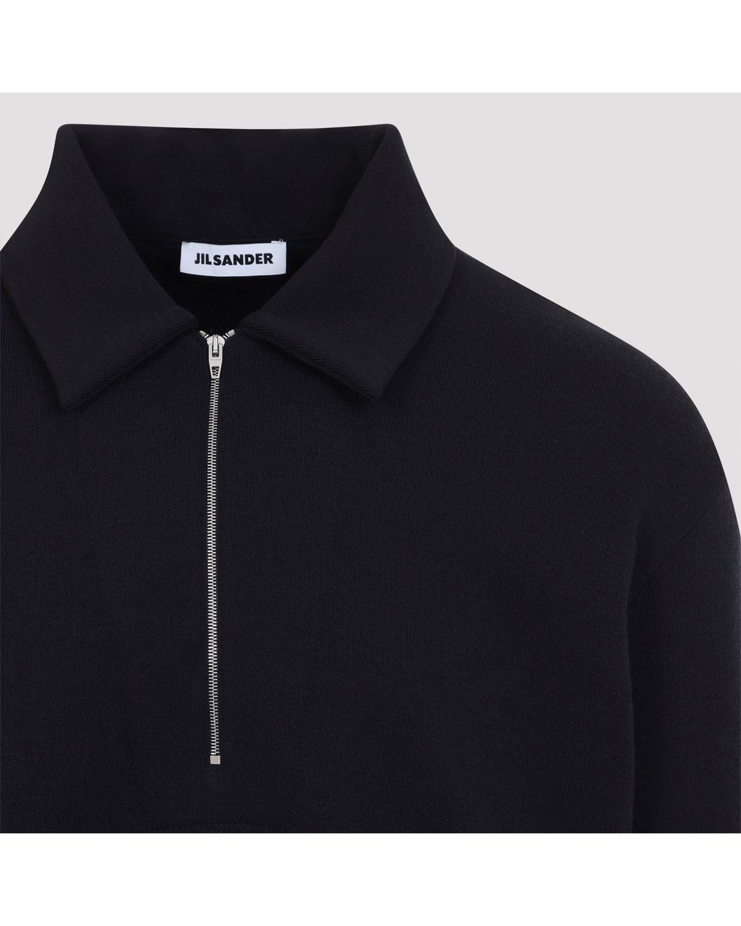 Jil Sander Blue Ink Half Zip Sweatshirt