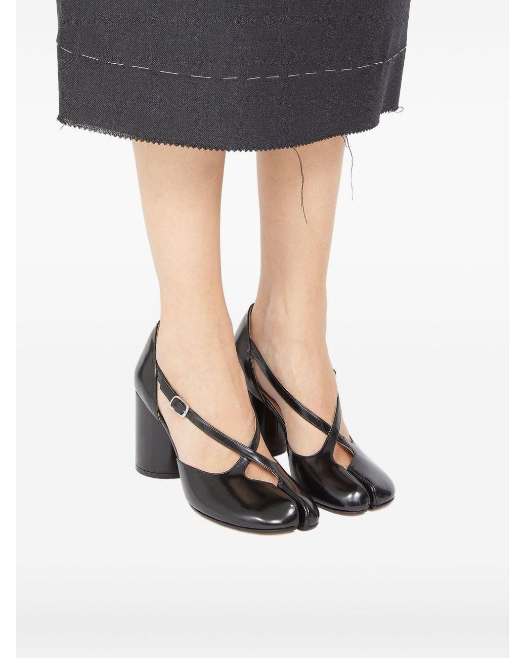 Maison Margiela Blue Tabi Leather Sandals