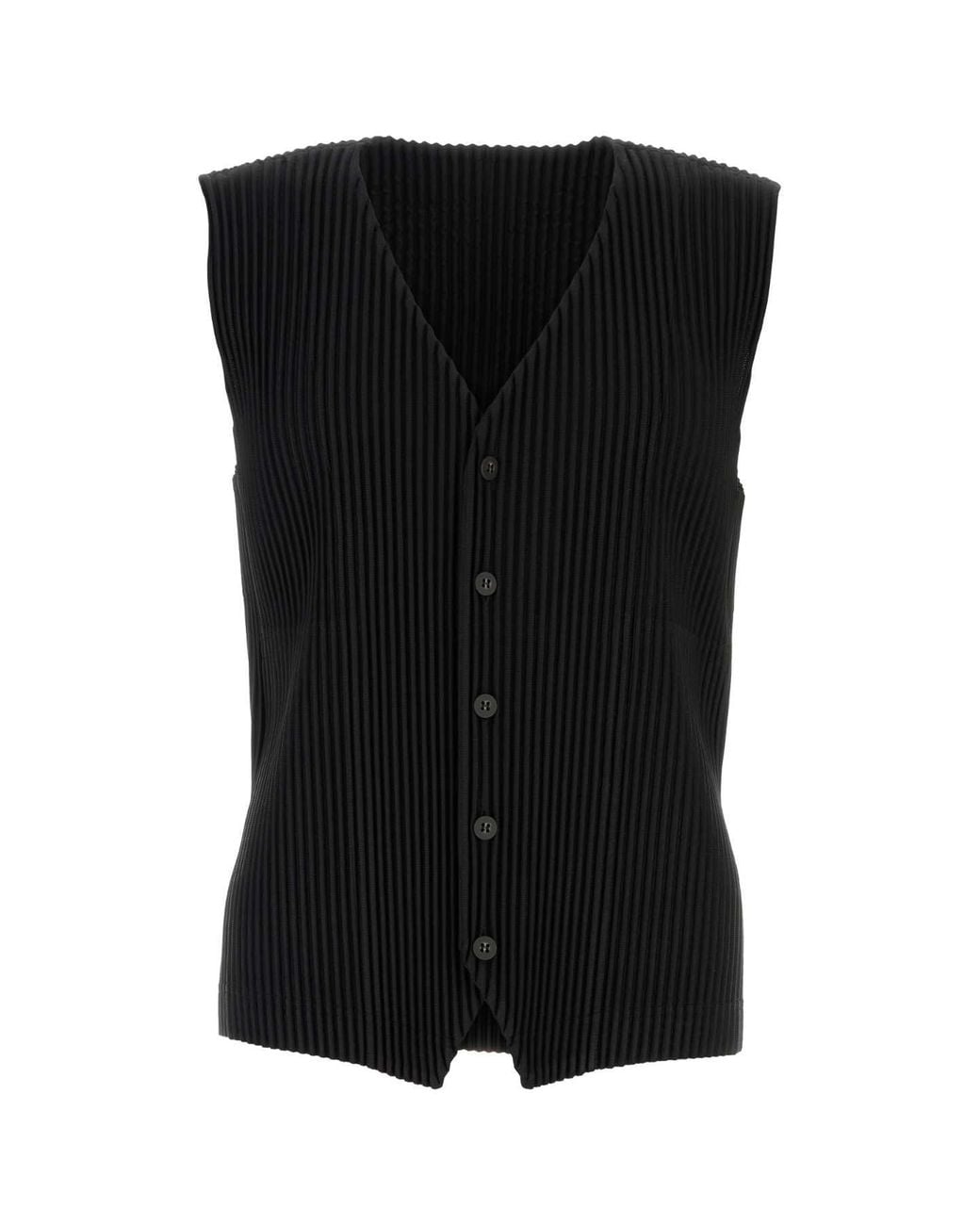 Homme Plissé Issey Miyake Black Homme Plisse' Issey Miyake Polyester Vest for men