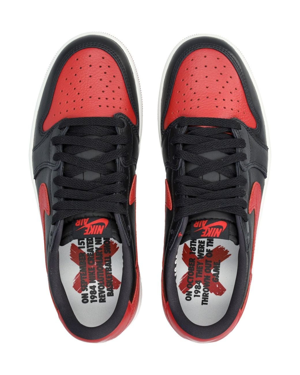 Nike Red Air Jordan 1 Retro Low Og 'Banned' Sneakers