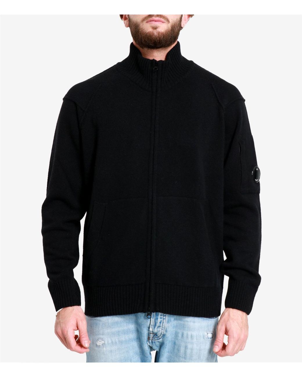 C P Company Black Sweaters for men