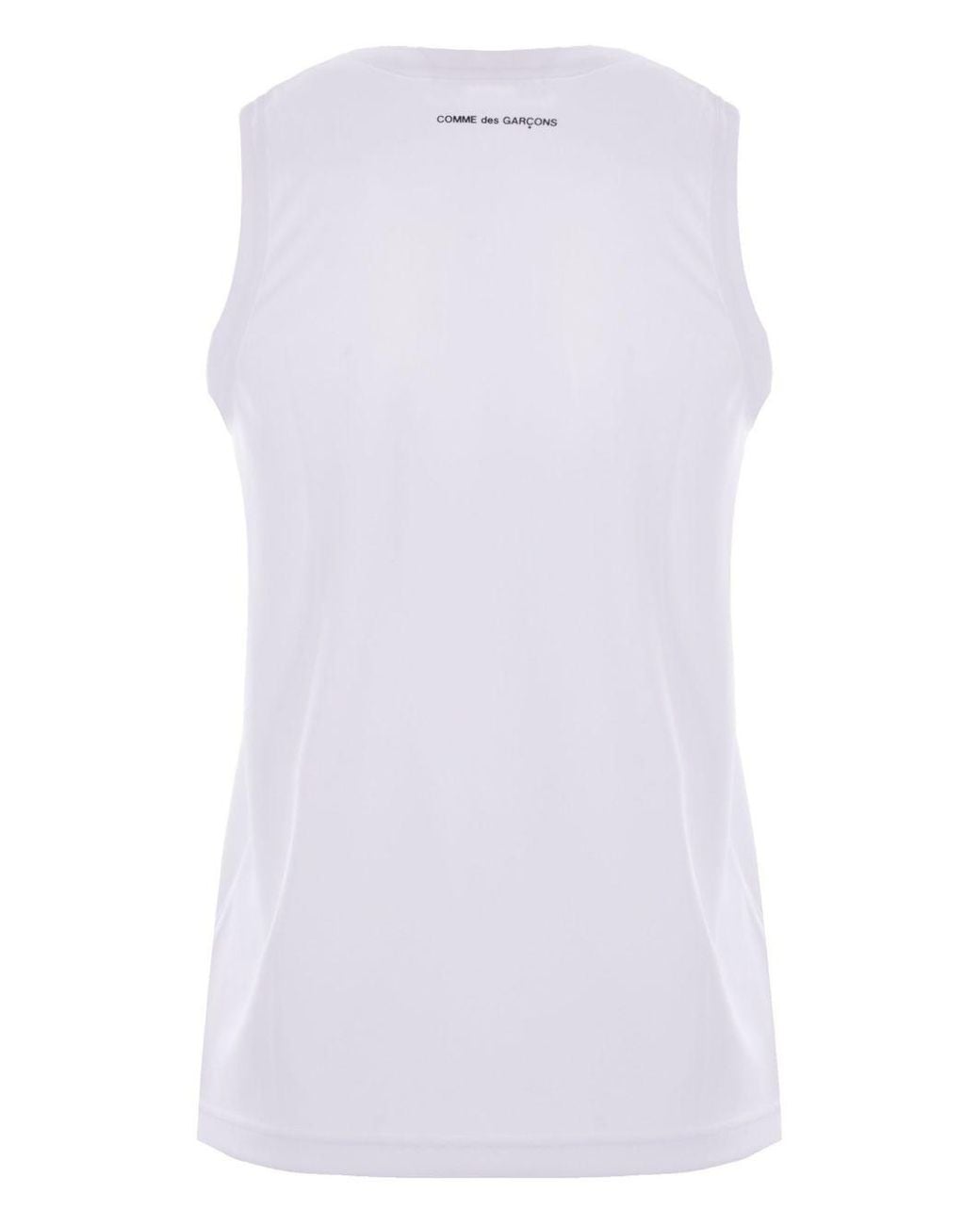 Comme des Garçons White Logo Jersey Tank Top