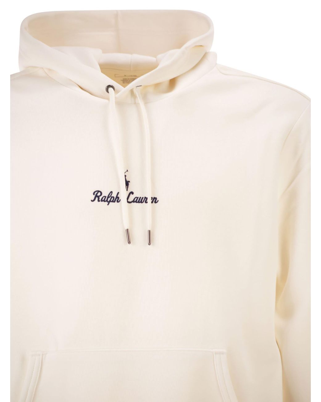Polo Ralph Lauren White Double Knit Hoodie for men