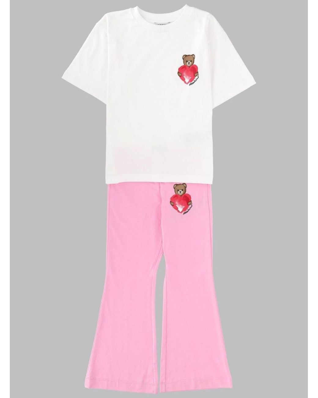 Moschino Pink Maxi T-Shirt And Trousers Set