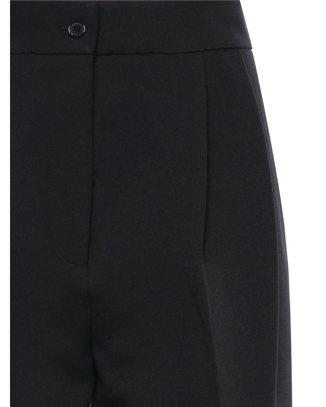 Frankie Shop Black Doyer Pleated Trousers